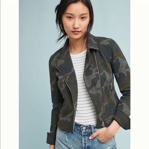 Anthropologie Camo Moto Jacket/Blazer